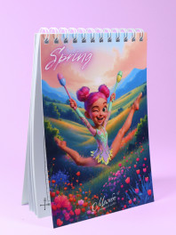 Блокнот гімнастки А6 Seasons Spring, булави