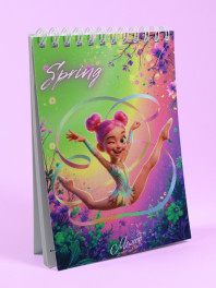 Блокнот гімнастки А6 Seasons Spring, стрічка