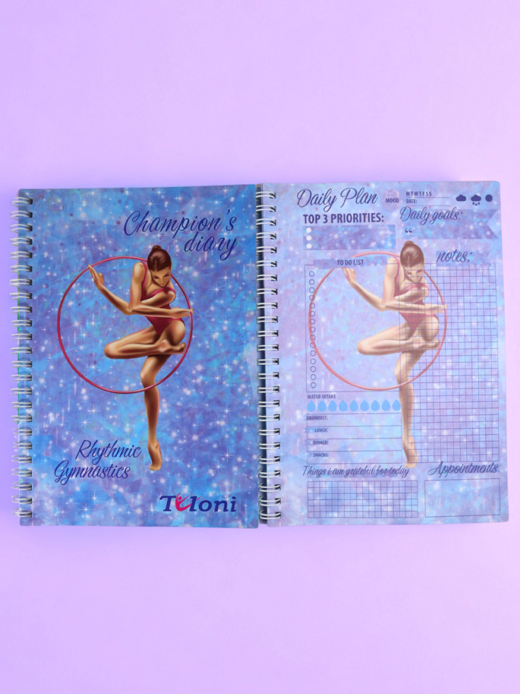 Блокнот гімнастки Tuloni Hoop col. Blue (04)
