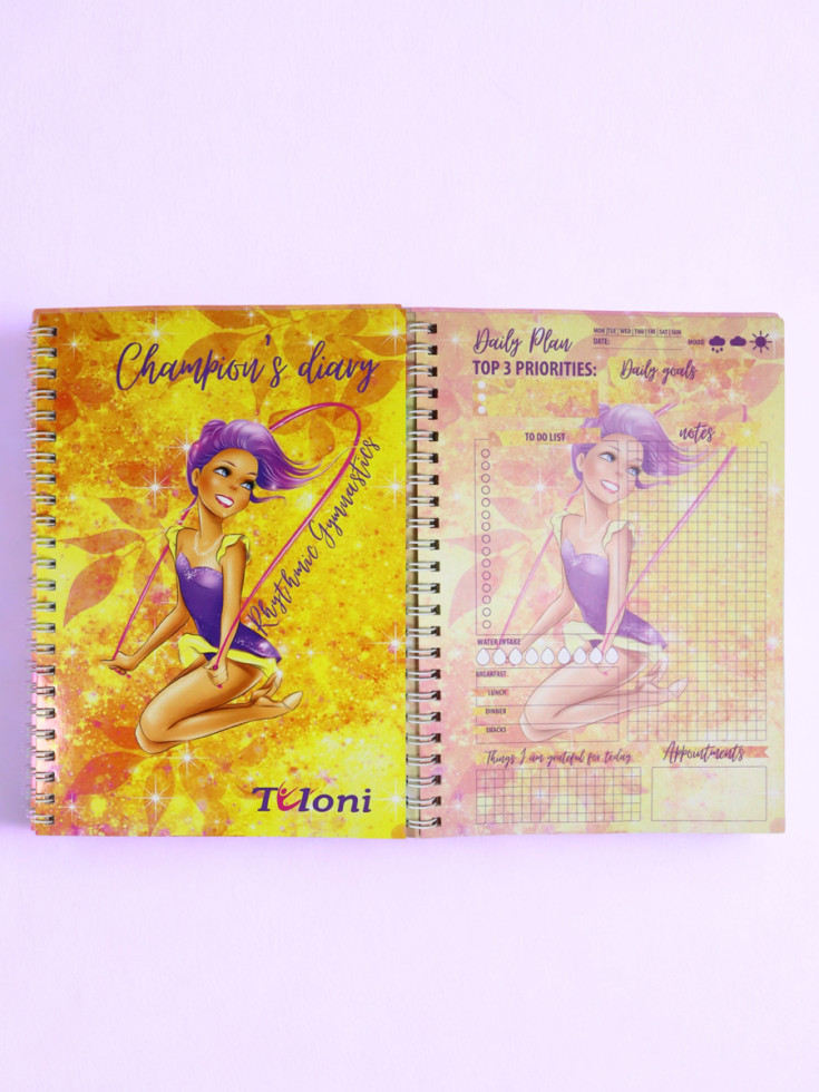 Блокнот гімнастки Tuloni Rope col. Yellow (05)