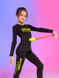 Футболка ДР Rhythmic Gymnastics, лимонна, утеплена