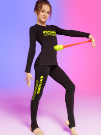 Лосини з вирізом RHYTHMIC GYM (з лимонним)