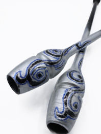 Булави Pastorelli 00028 Aero motiv Black x Silver 45 см