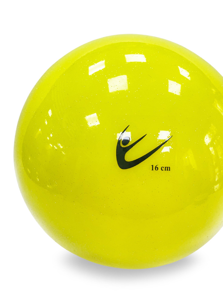 М'яч Tuloni (Італія) Glitter Fluo Yellow 16 см