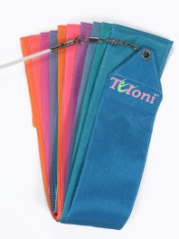 Стрічка Tuloni GR1237 (LtBlxPxO) LtBlue-Pink-Orange