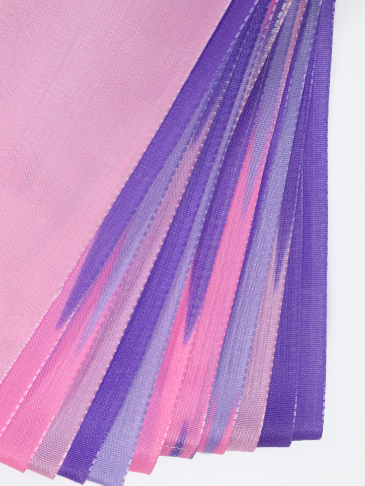 Стрічка Tuloni ZG1298 (LDxLtPxPxLTLD) Lavander-LtPinp-Pink-Lilac